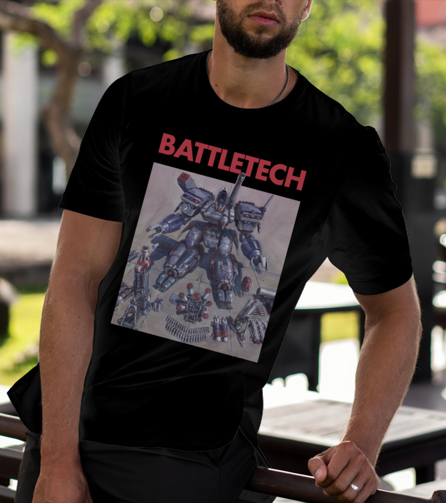 BATTLETECH Mech Assembly Scene T-Shirt