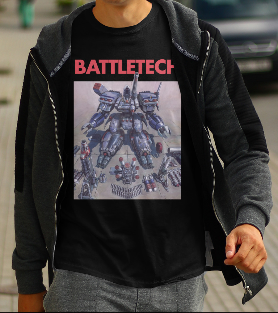 BATTLETECH Mech Assembly Scene T-Shirt