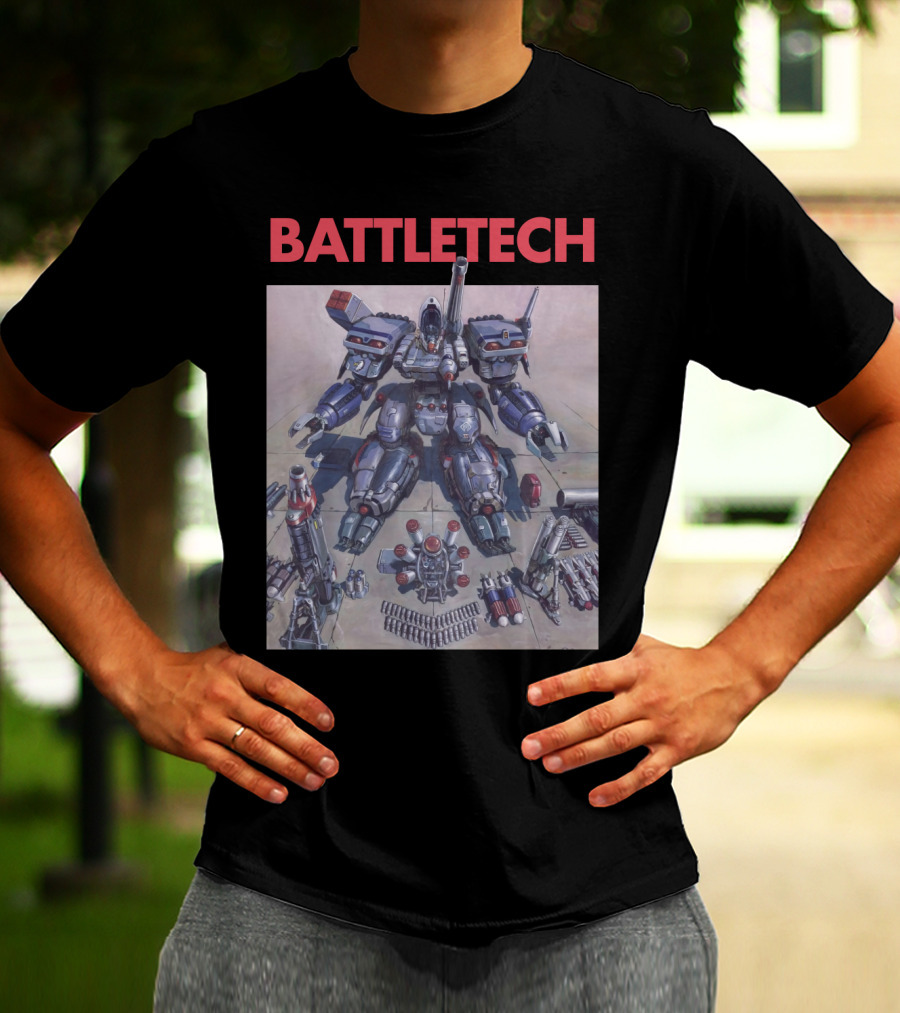 BATTLETECH Mech Assembly Scene T-Shirt