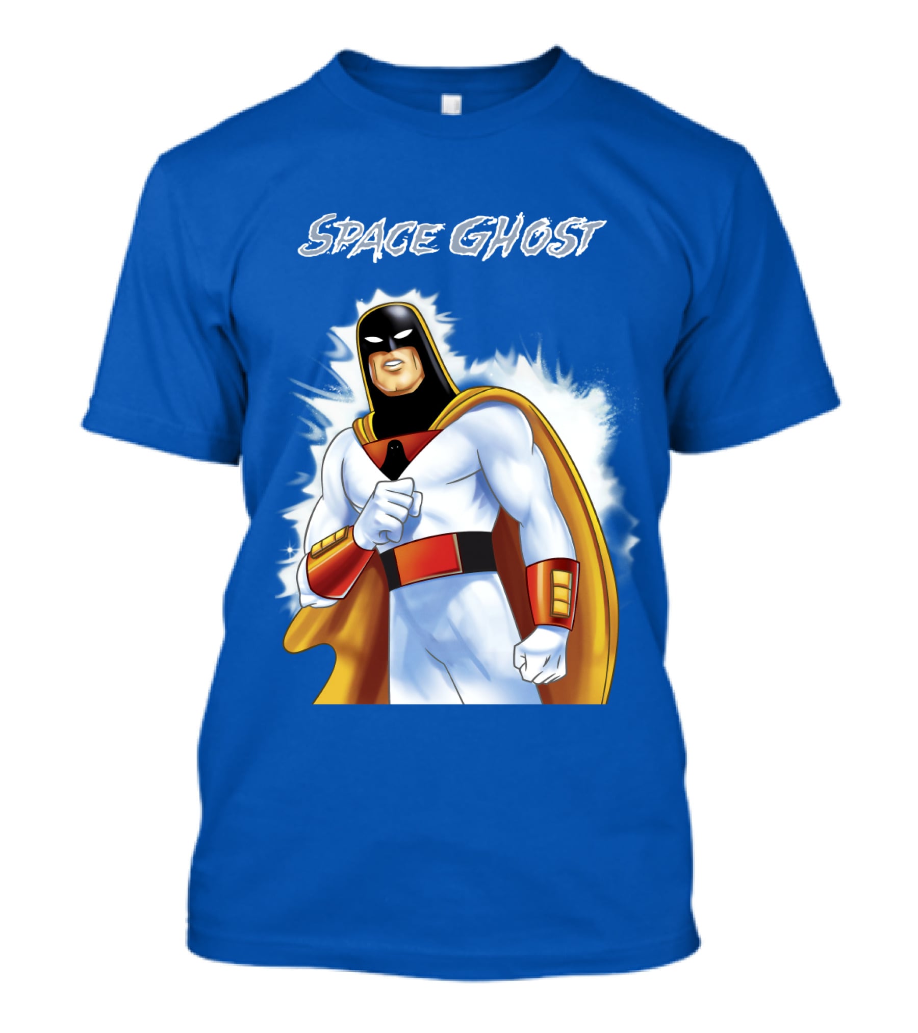 Space Ghost Classic Character With Dynamic Pose And Iconic Heroic T-Shirt