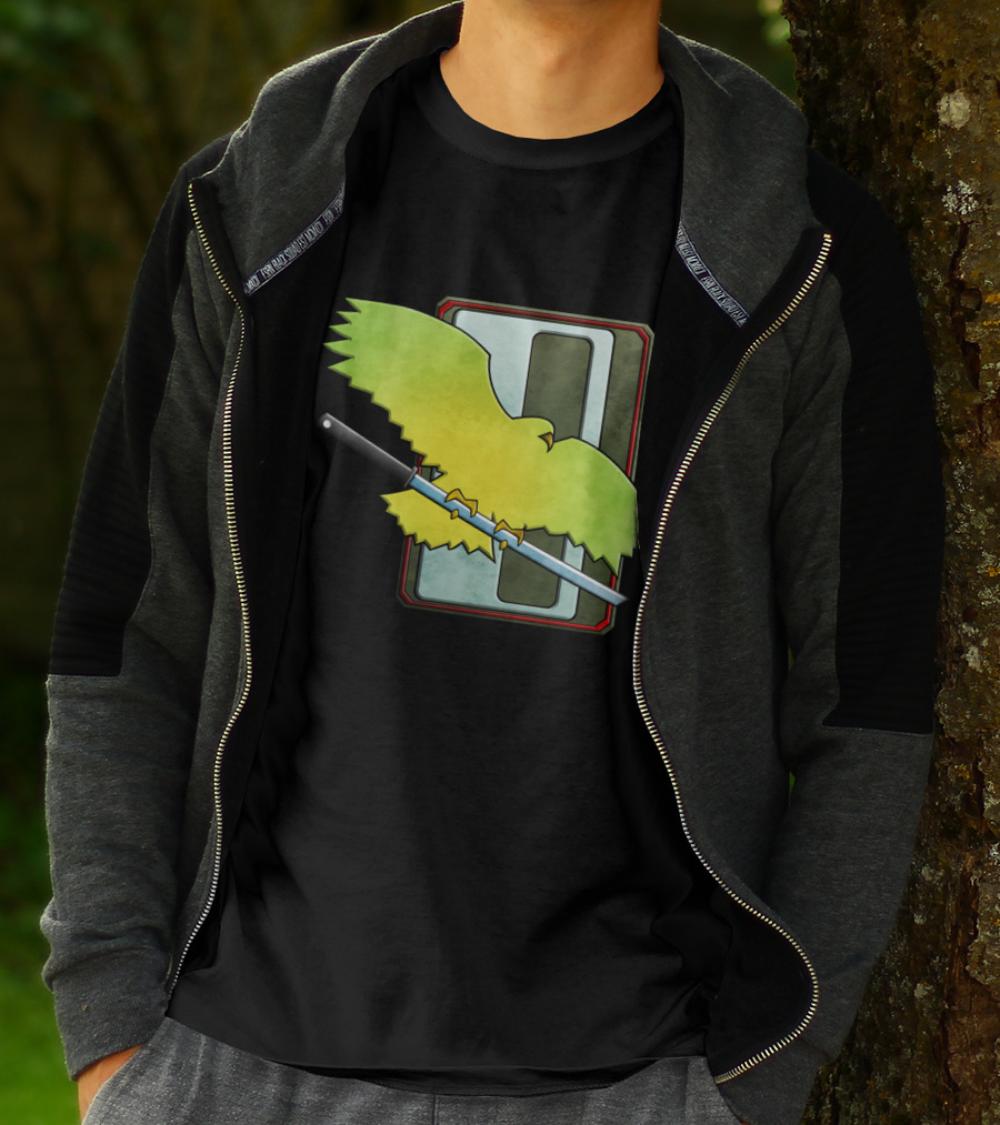 Clan Jade Falcon Battletech MechWarrior Green Falcon Sword Emblem T-Shirt