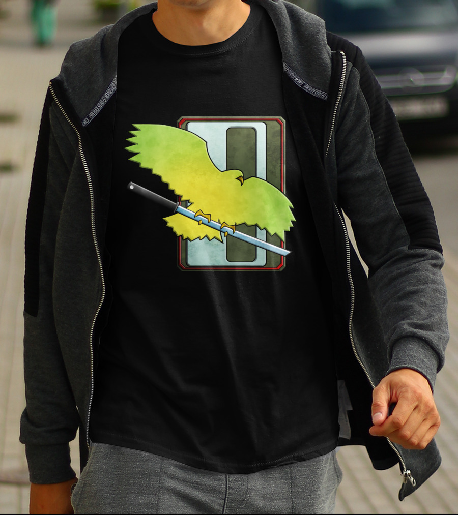 Clan Jade Falcon Battletech MechWarrior Green Falcon Sword Emblem T-Shirt