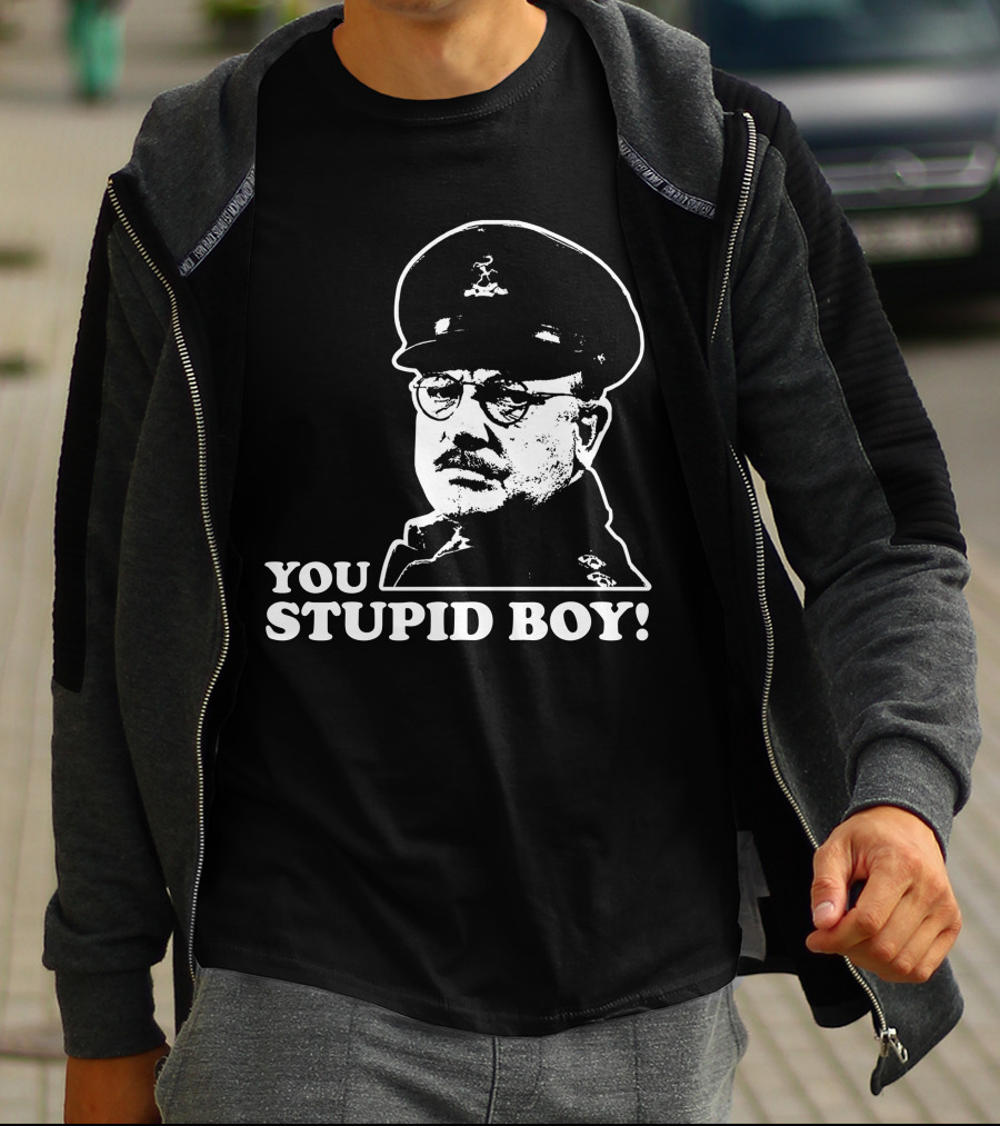 Dad's Army You Stupid Boy Classic Catchphrase T-Shirt