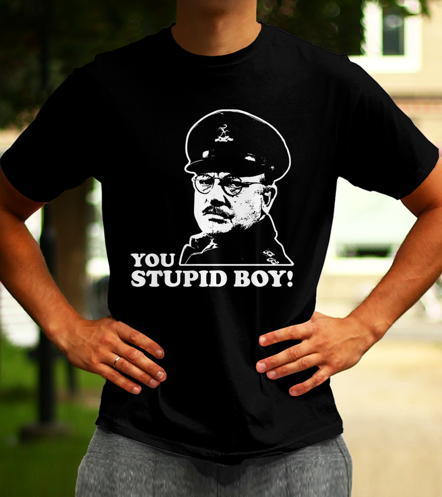 Dad's Army You Stupid Boy Classic Catchphrase T-Shirt
