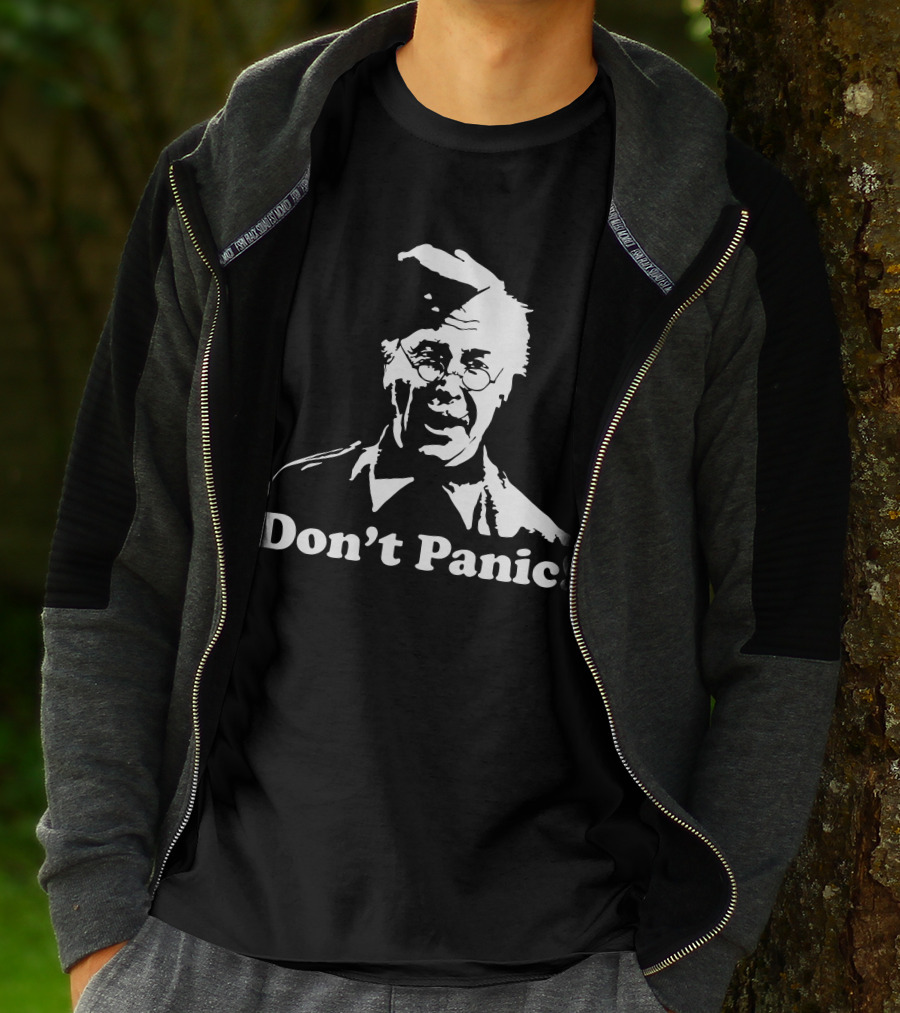 Dad's Army Don't Panic Classic White Text Vintage Character T-Shirt