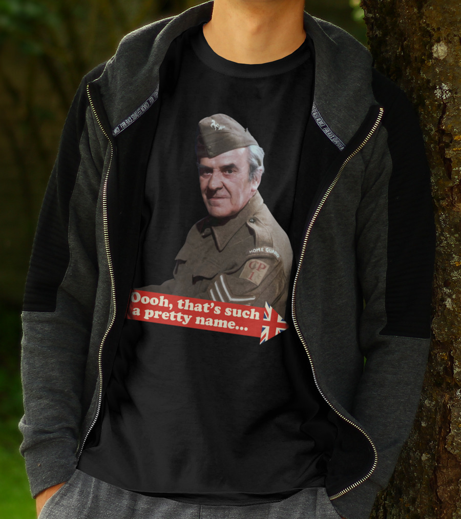 Dad's Army Home Guard Oooh That's Such A Pretty Name British Flag T-Shirt