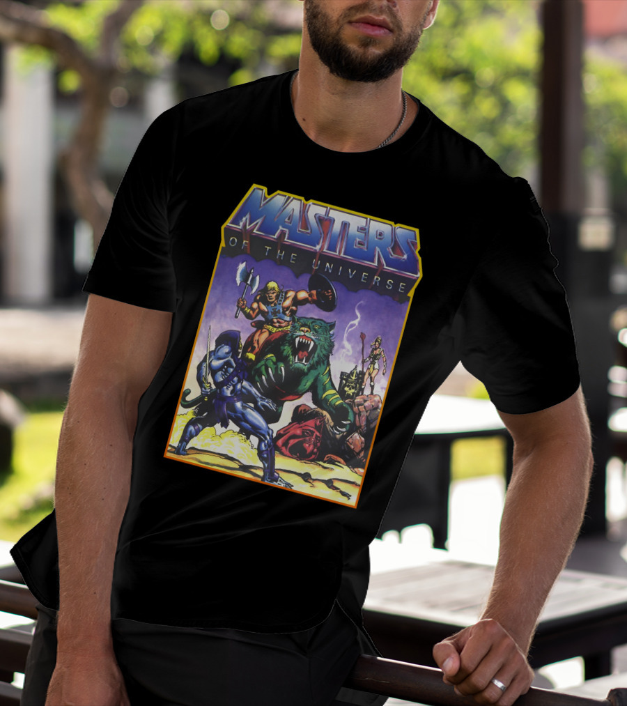 Masters Of The Universe He-Man Battle Cat Skeletor T-Shirt