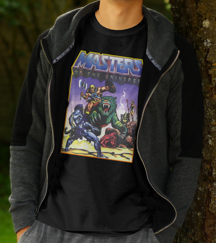 Masters Of The Universe He-Man Battle Cat Skeletor T-Shirt