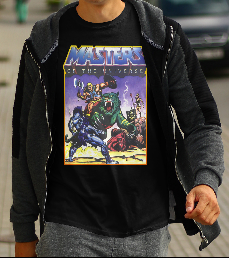 Masters Of The Universe He-Man Battle Cat Skeletor T-Shirt
