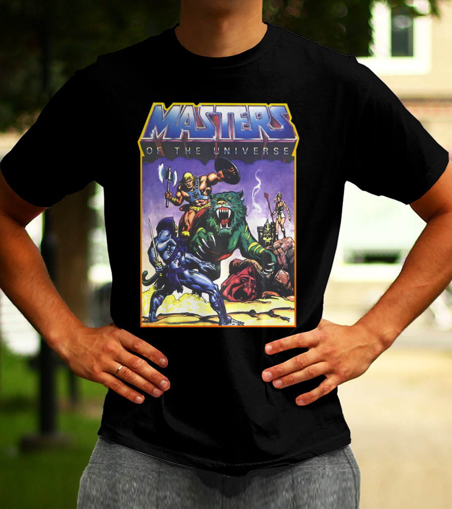 Masters Of The Universe He-Man Battle Cat Skeletor T-Shirt