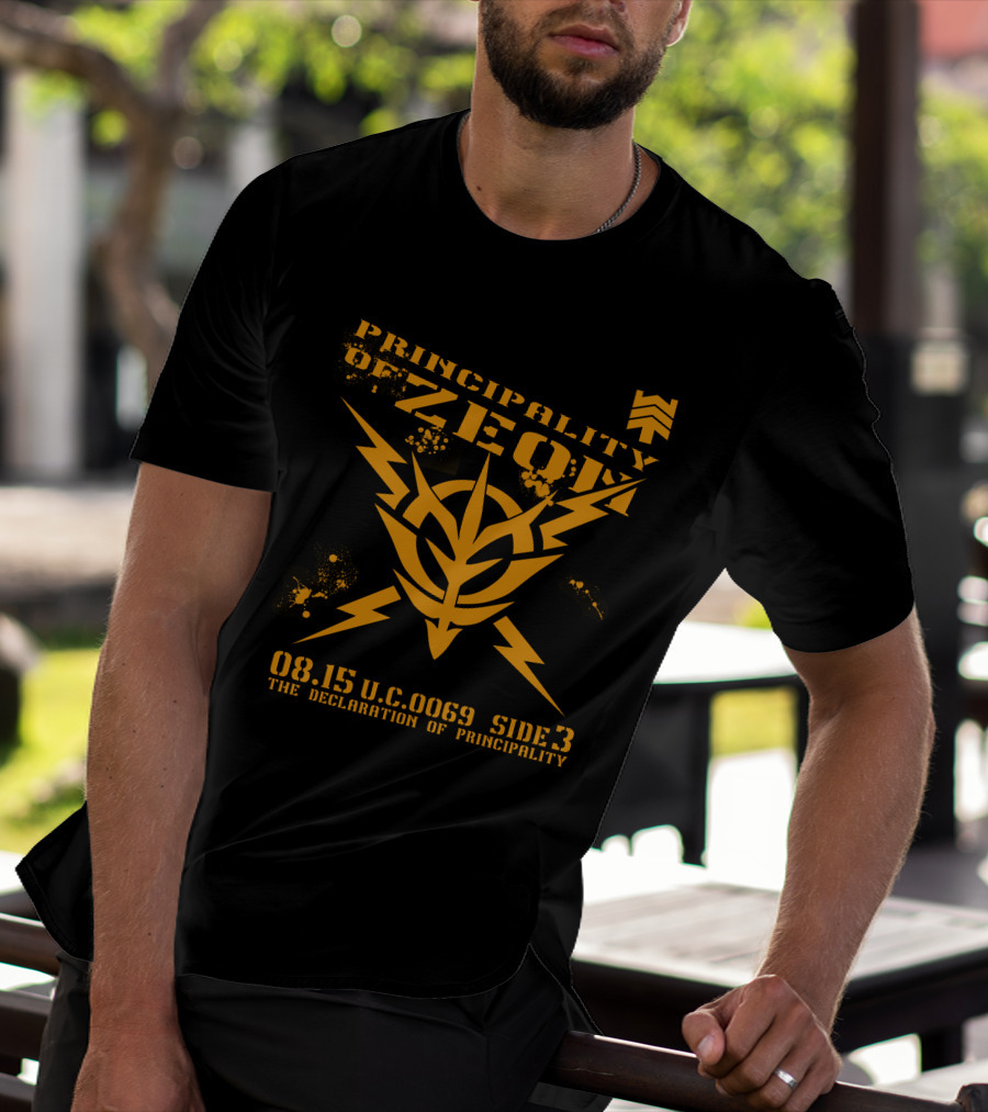 Principality Of Zeon 08.15 U.C. 0069 Side 3 The Declaration Of Principality T-Shirt