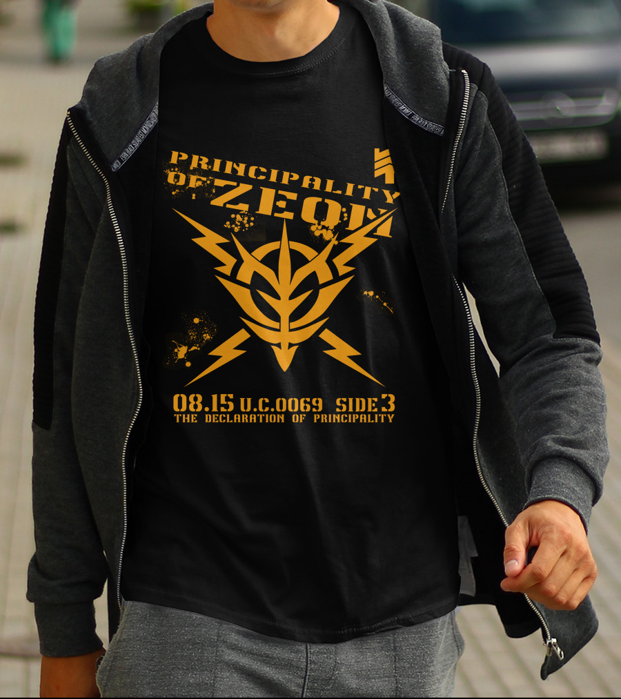 Principality Of Zeon 08.15 U.C. 0069 Side 3 The Declaration Of Principality T-Shirt