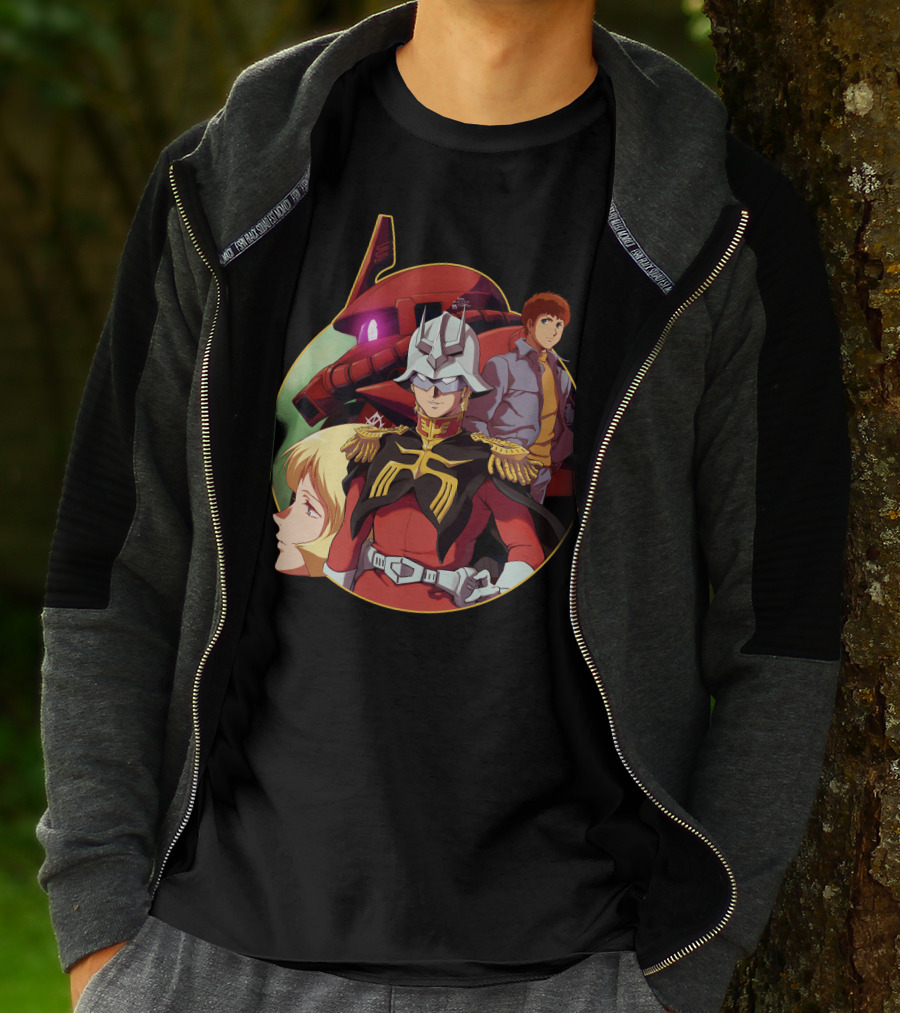 Mobile Suit Gundam The Origin Char Aznable And Amuro Ray Anime Characters T-Shirt
