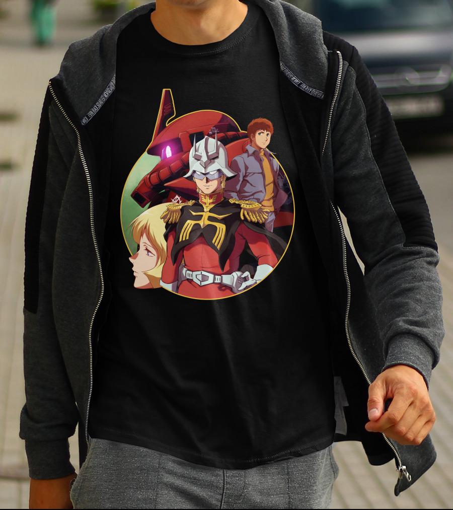 Mobile Suit Gundam The Origin Char Aznable And Amuro Ray Anime Characters T-Shirt