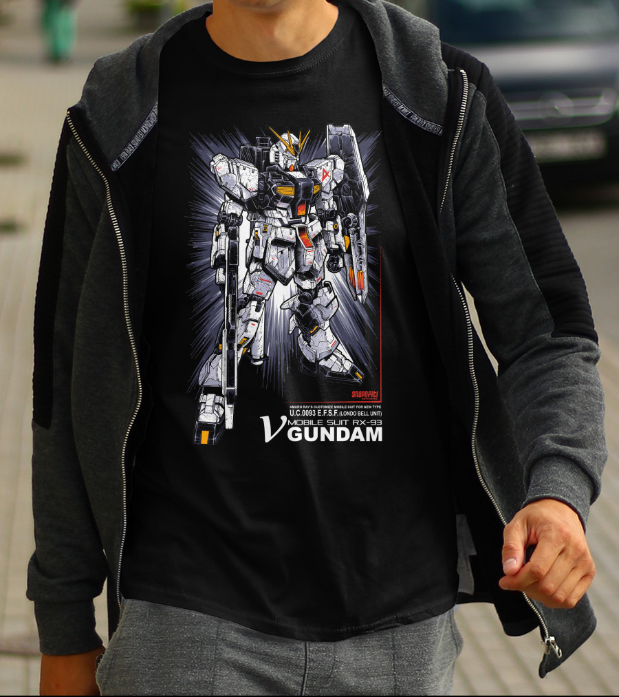 V Gundam Mobile Suit RX-93 Amuro Ray Customize U.C. 0093 E.F.S.F. Londo Bell Unit T-Shirt