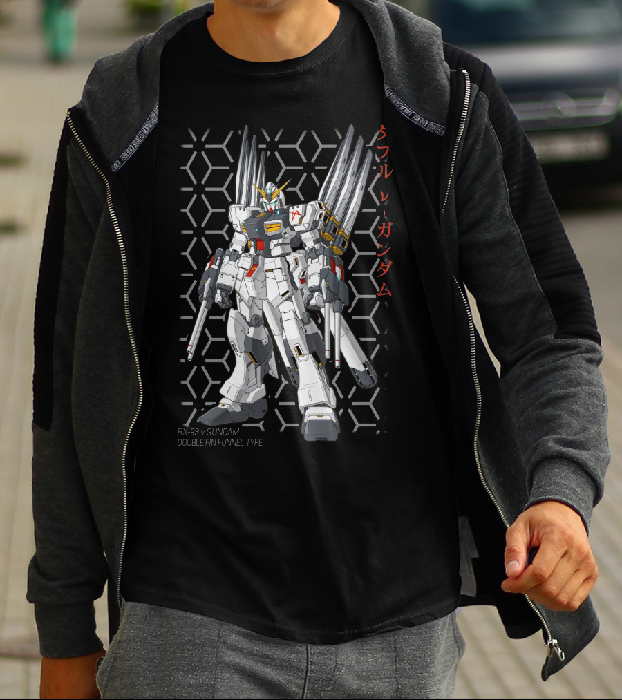 RX-93 V Gundam Double Fin Funnel Type T-Shirt