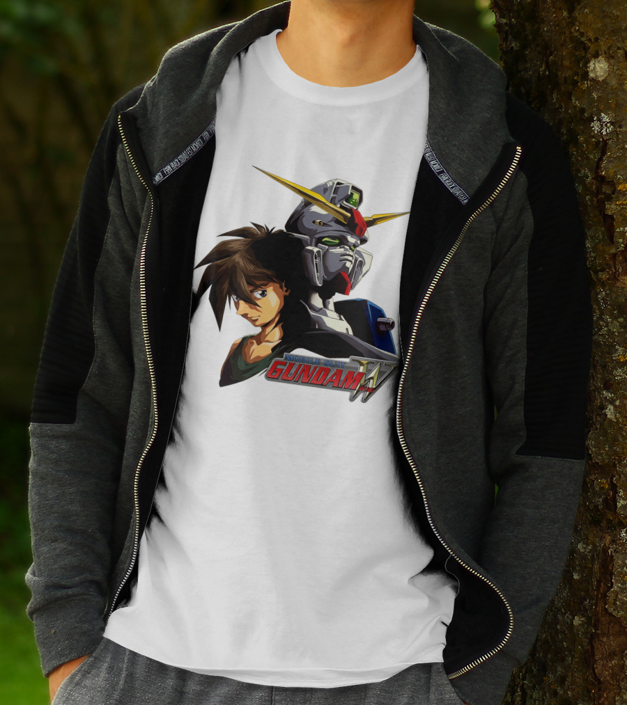 Mobile Suit Gundam Wing Hero And Robot T-Shirt
