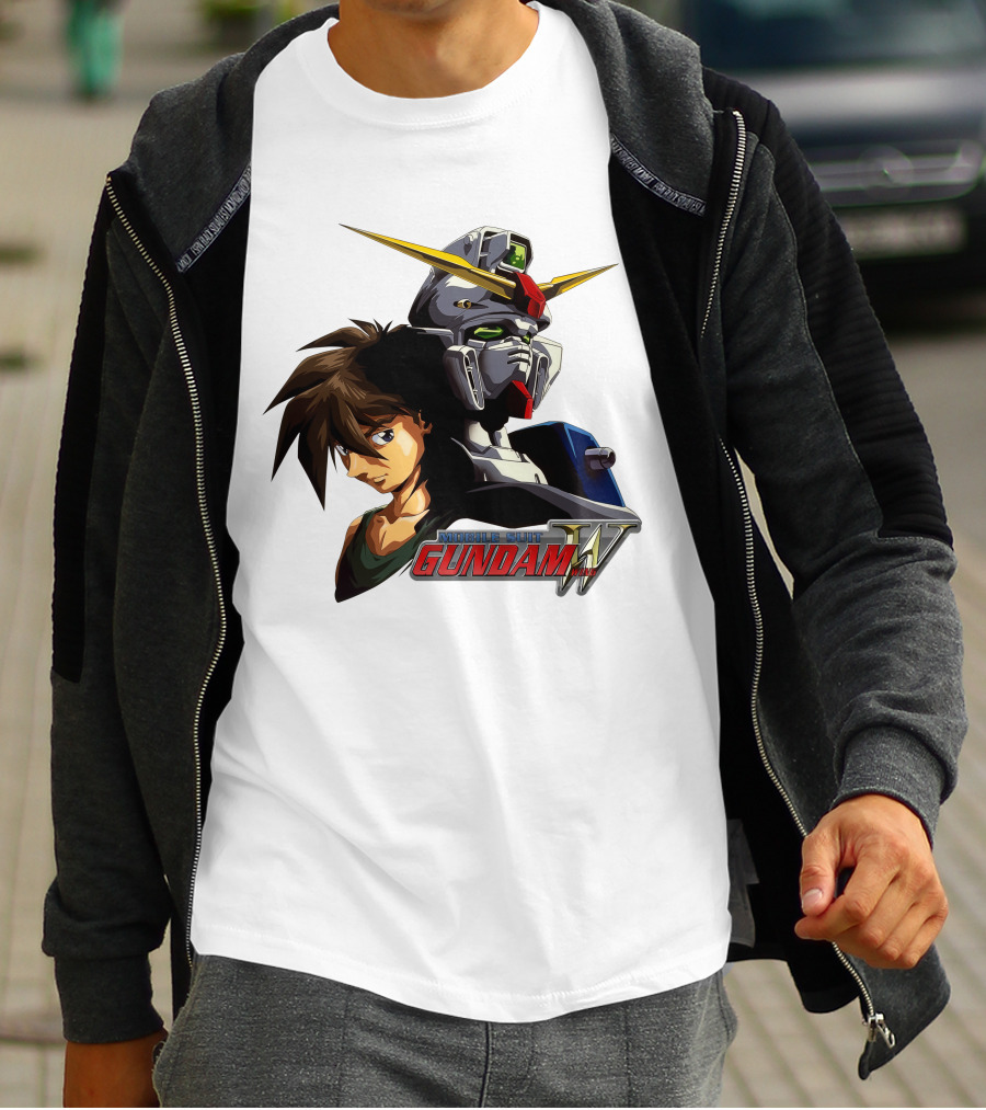 Mobile Suit Gundam Wing Hero And Robot T-Shirt