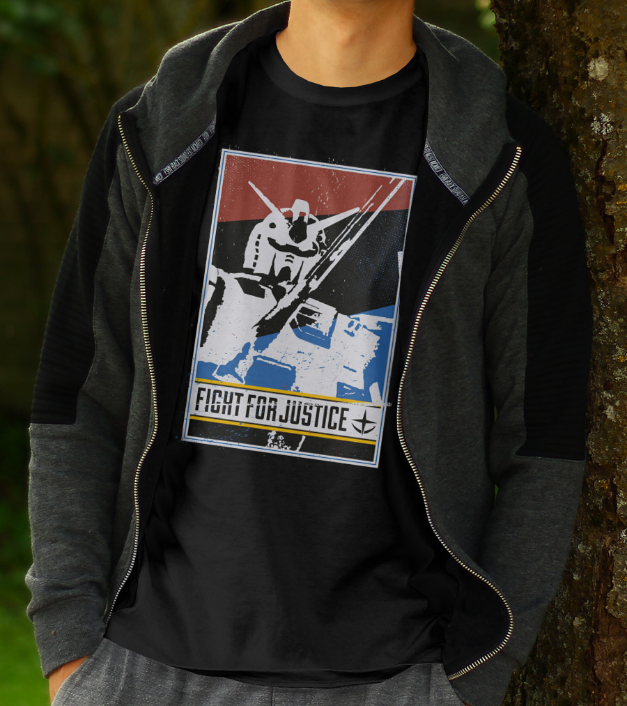 Fight For Justice Gundam Retro T-Shirt