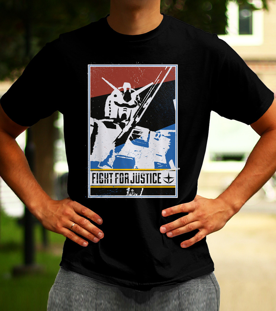 Fight For Justice Gundam Retro T-Shirt