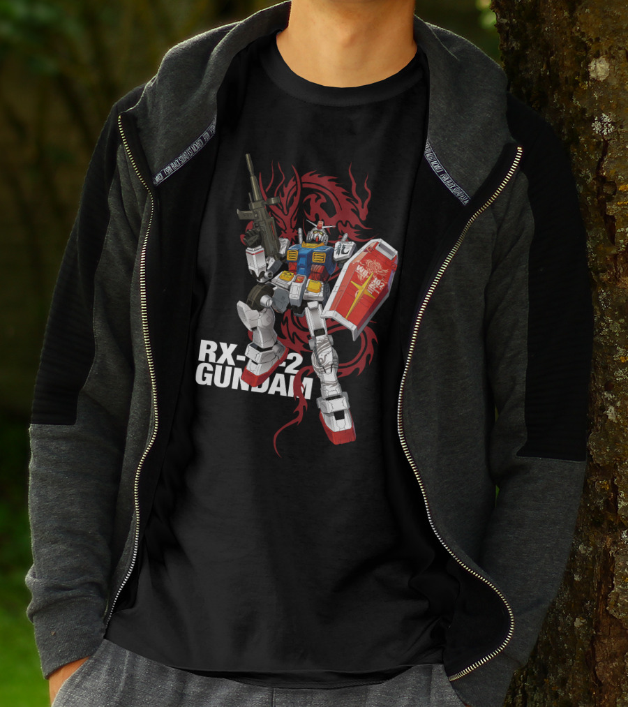 RX 78 2 Gundam Wing Shield Dragon T-Shirt