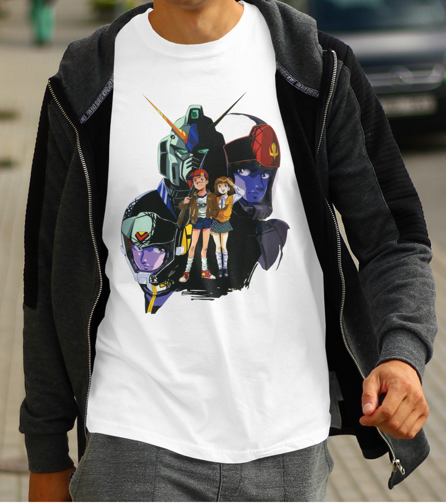 Mobile Suit Gundam Iconic Characters And Mecha Compilation T-Shirt