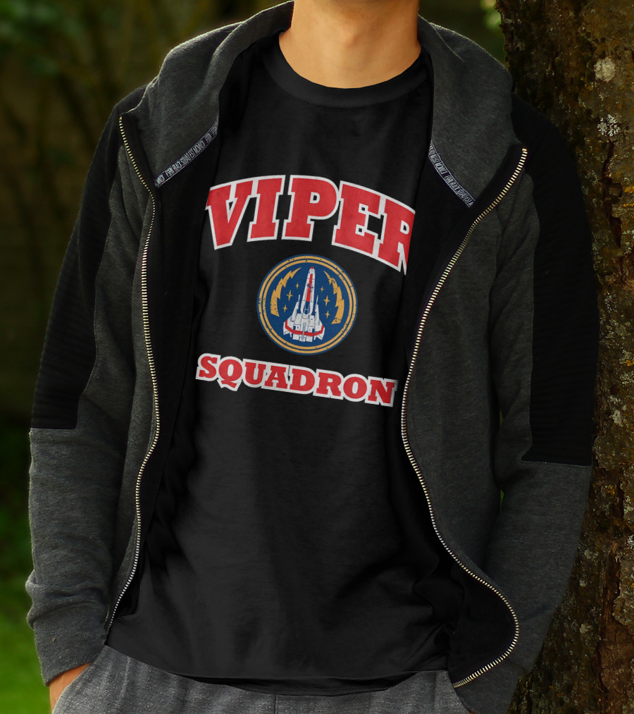 Battlestar Galactica Viper Squadron Vintage Emblem T-Shirt