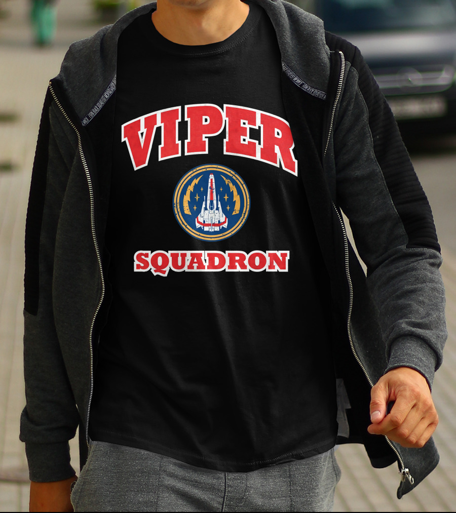 Battlestar Galactica Viper Squadron Vintage Emblem T-Shirt