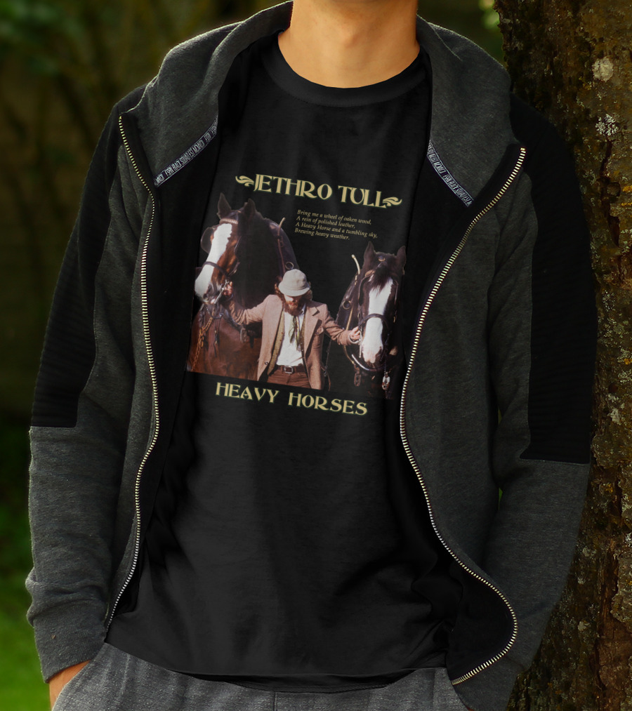 Jethro Tull Heavy Horses Lyrics Image T-Shirt