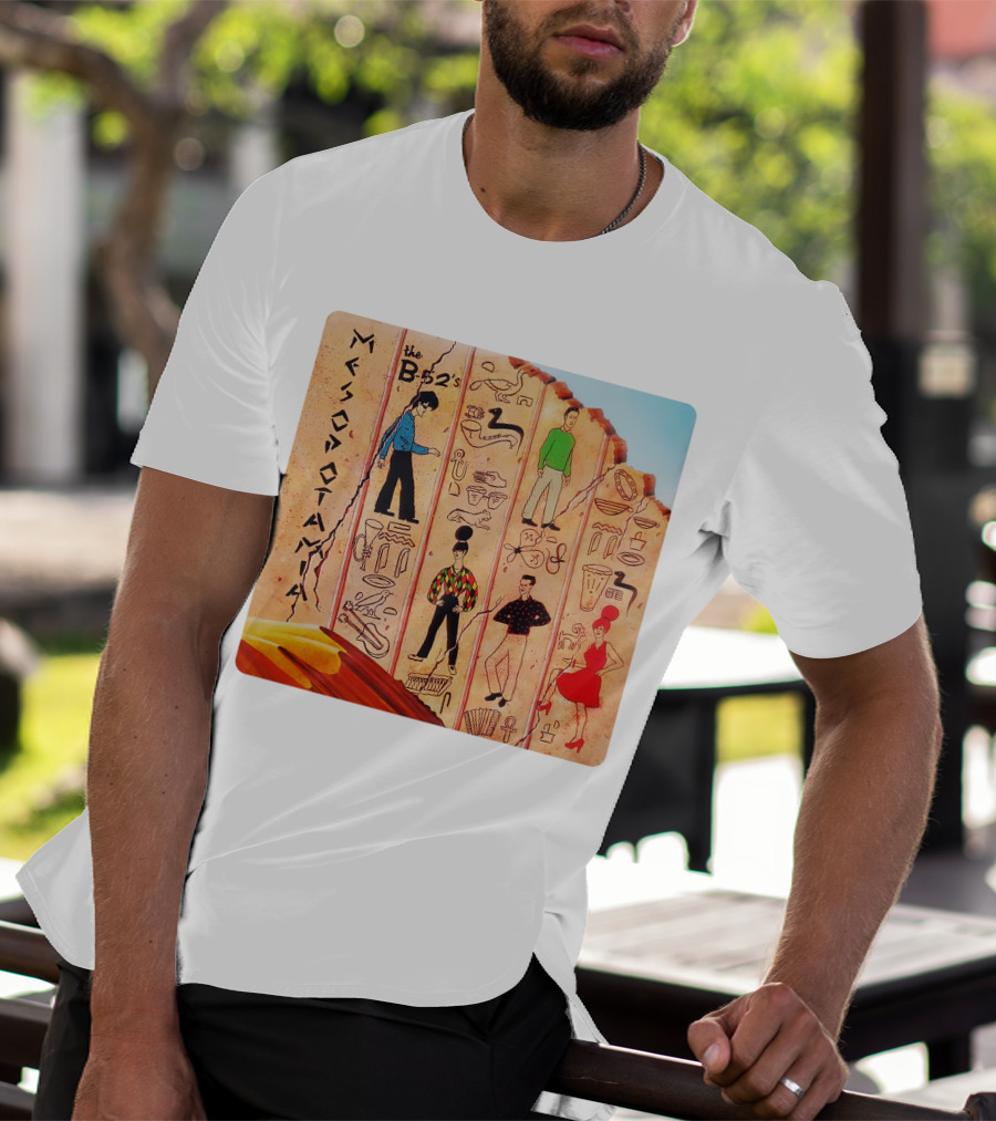 The B-52's Mesopotamia Album Art With Ancient Symbols And Figures T-Shirt