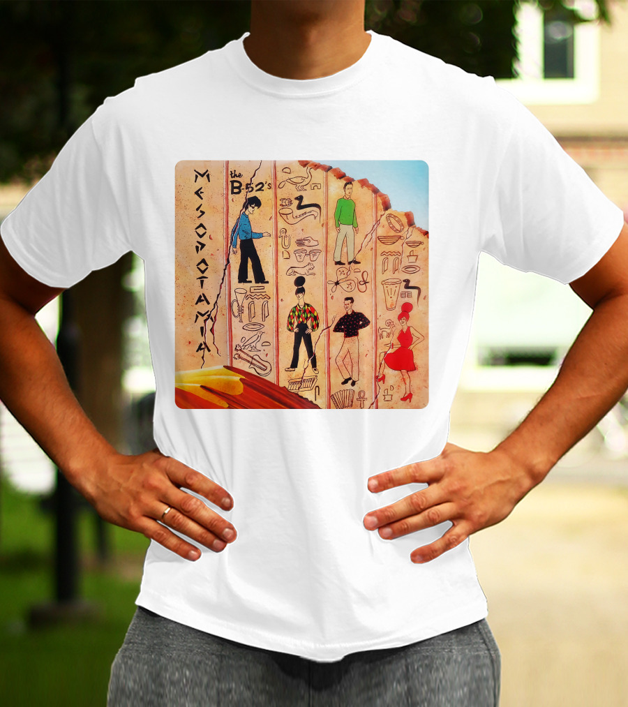 The B-52's Mesopotamia Album Art With Ancient Symbols And Figures T-Shirt