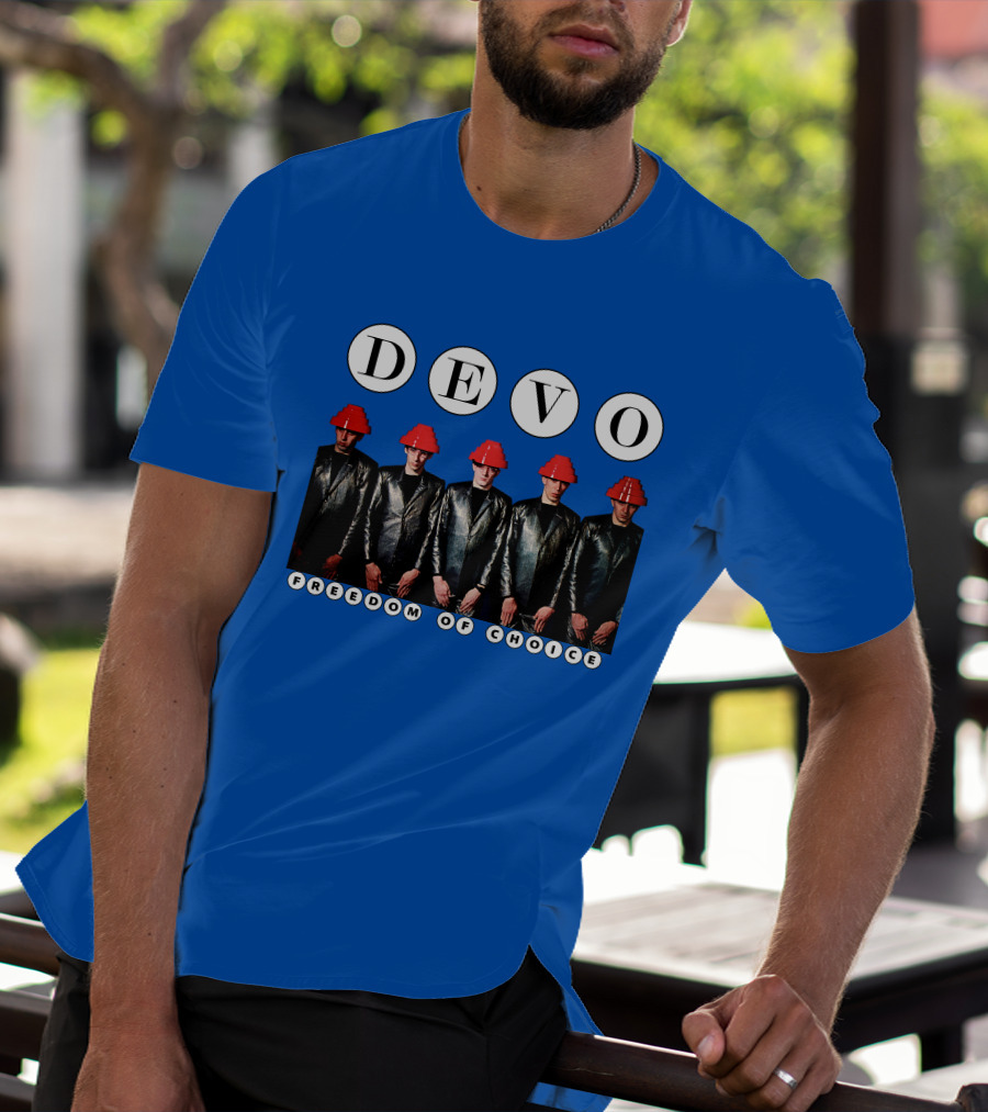 DEVO Freedom Of Choice Band Members With Energy Domes T-Shirt