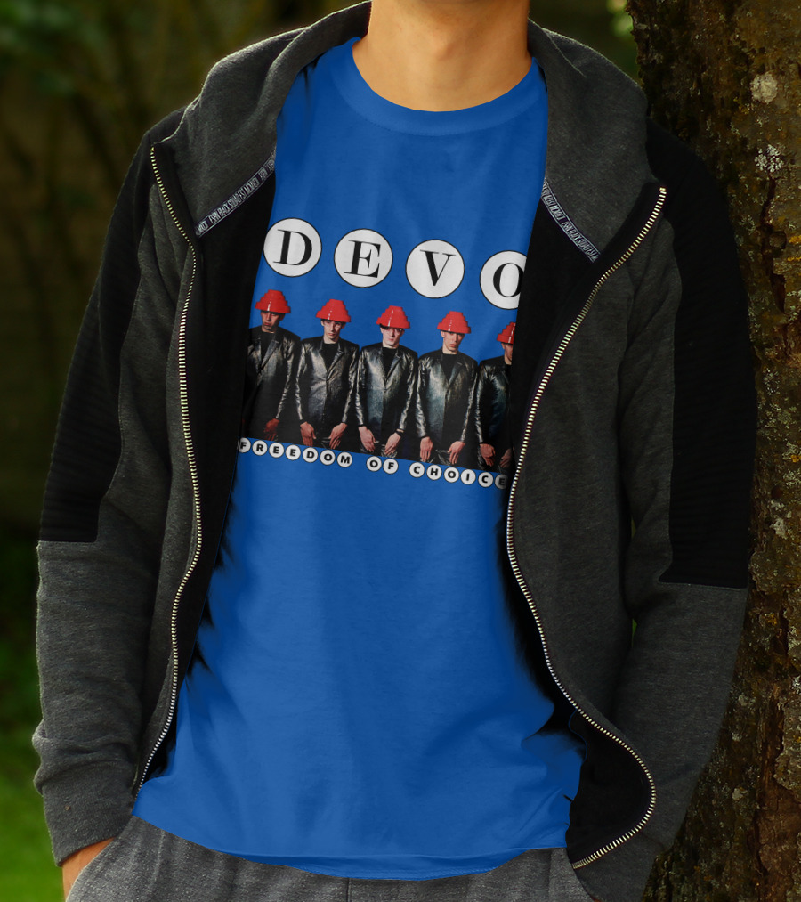 DEVO Freedom Of Choice Band Members With Energy Domes T-Shirt