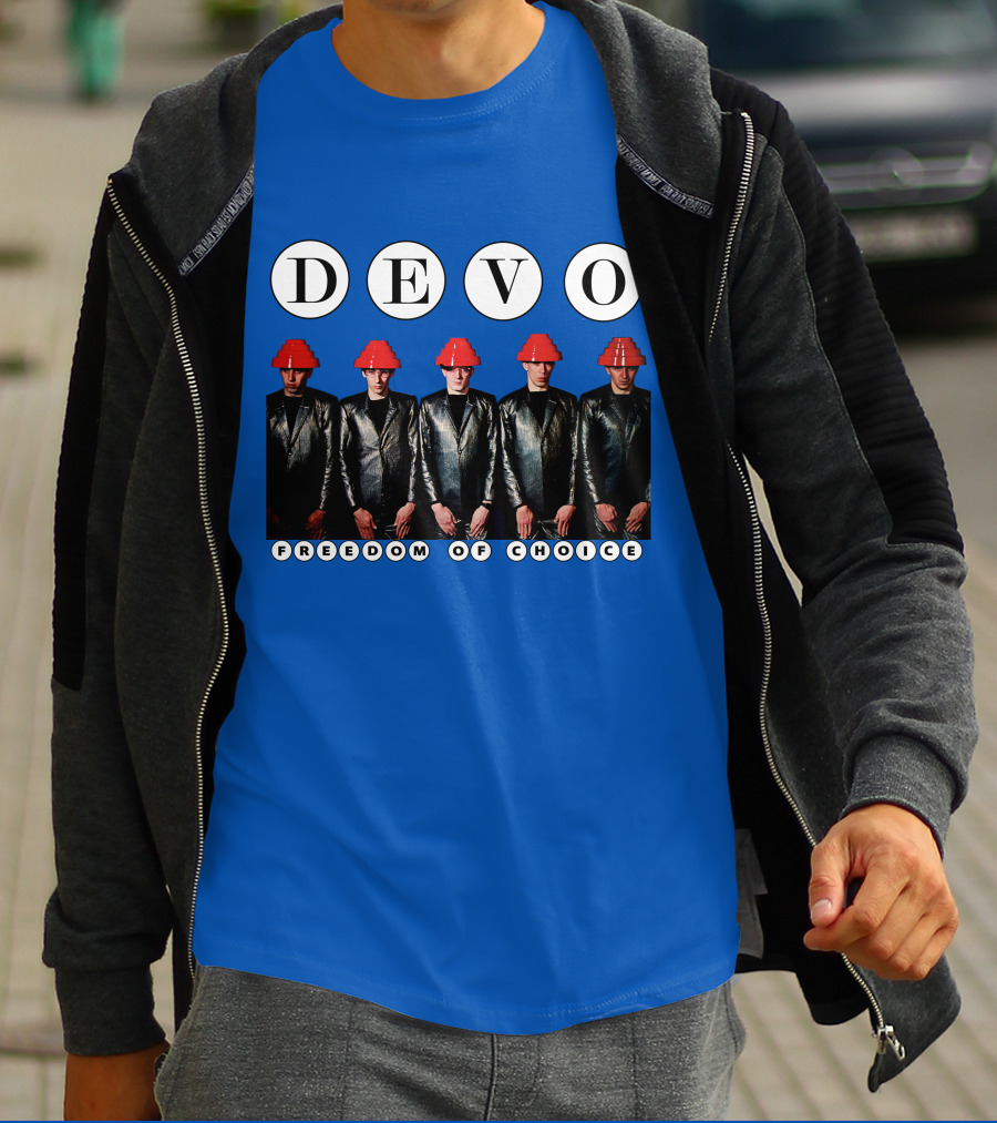 DEVO Freedom Of Choice Band Members With Energy Domes T-Shirt