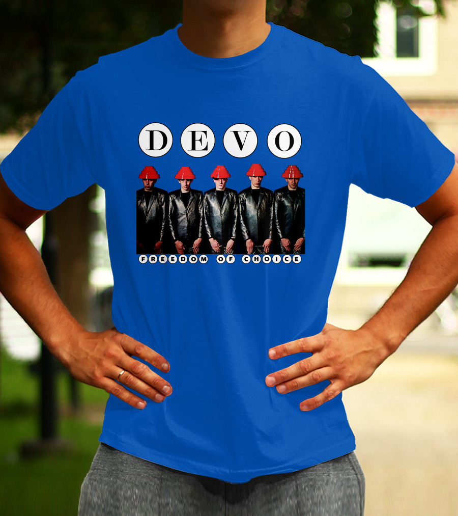 DEVO Freedom Of Choice Band Members With Energy Domes T-Shirt