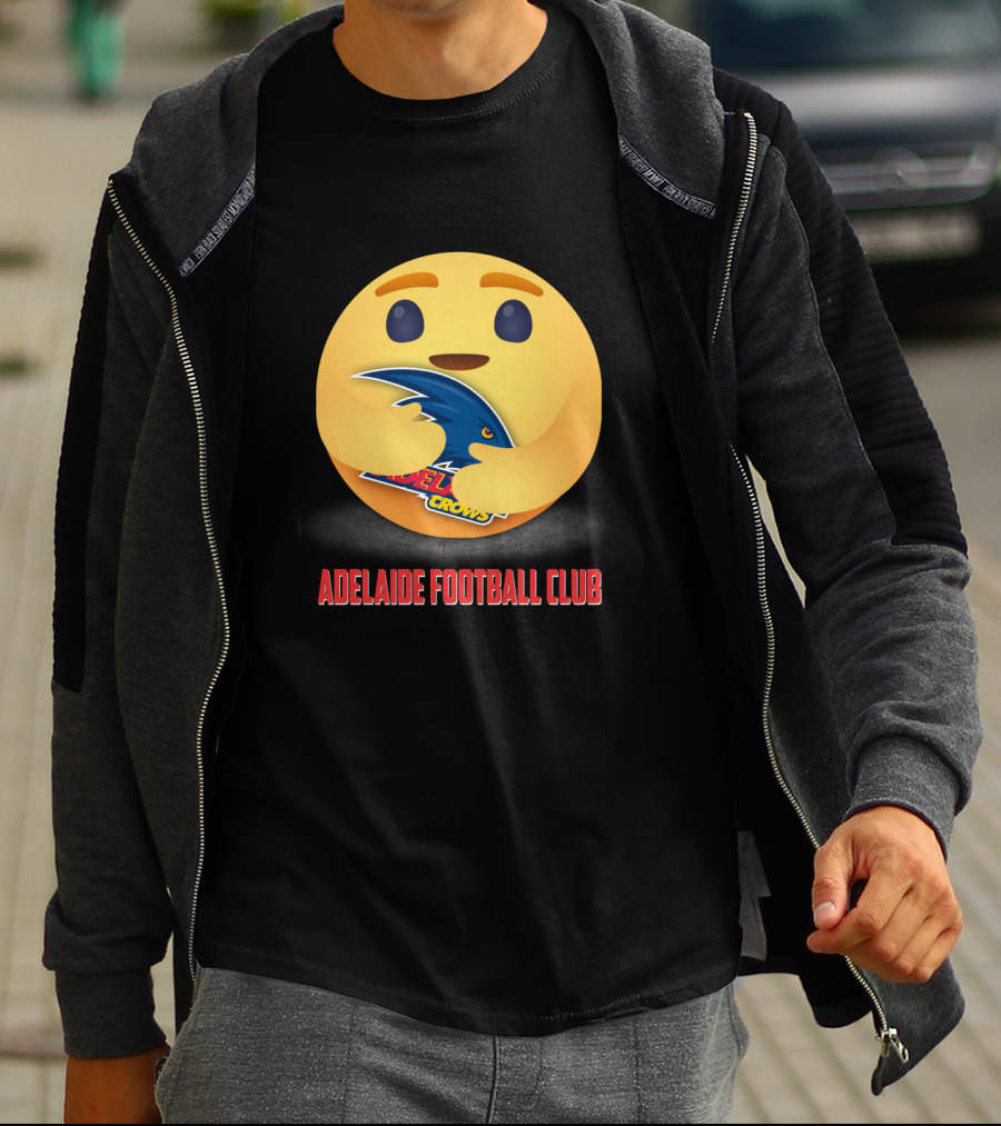 Adelaide Football Club Emoji Crows Hug T-Shirt