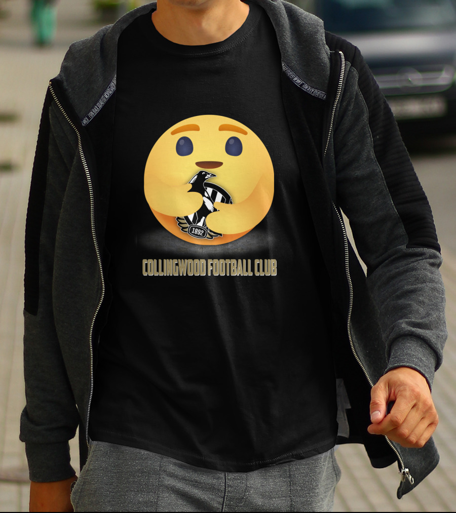 Collingwood Football Club Emoji Hugging T-Shirt