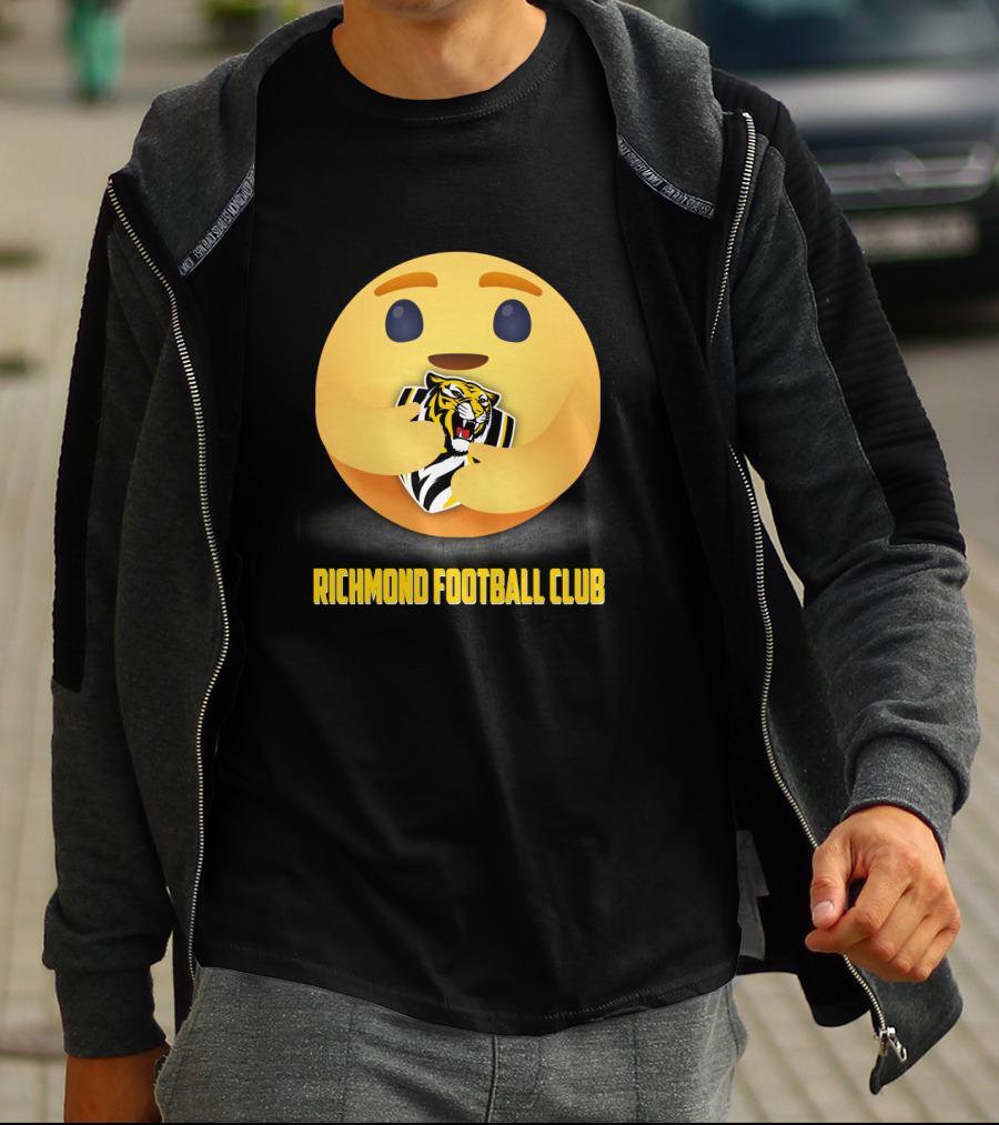 Richmond Football Club Emoji Tiger Hug T-Shirt