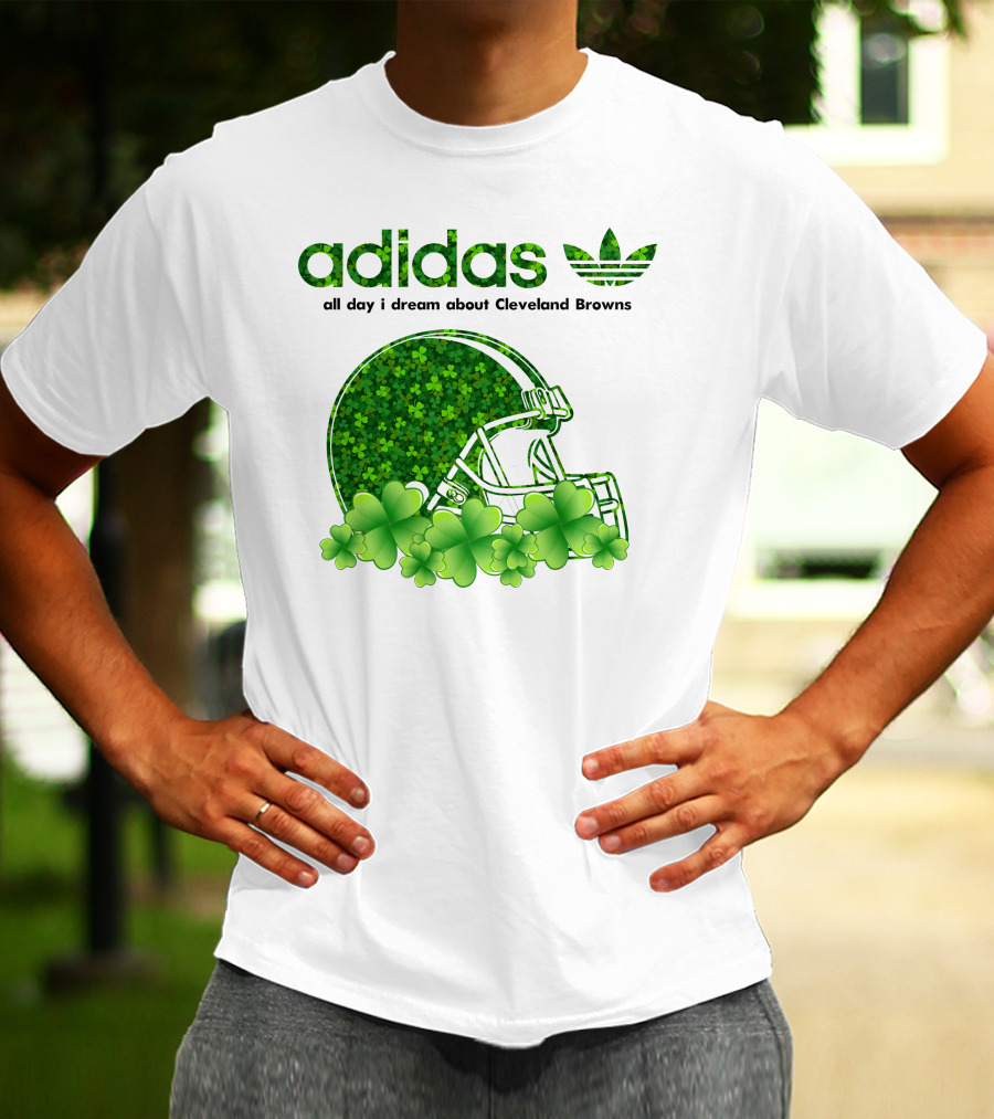 All Day I Dream About Cleveland Browns Shamrock Helmet T-Shirt