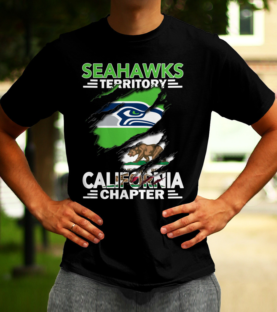 Seahawks Territory California Chapter Bear Logo Splash T-Shirt