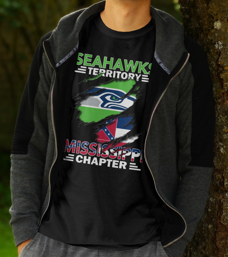 Seahawks Territory Mississippi Chapter Flag T-Shirt