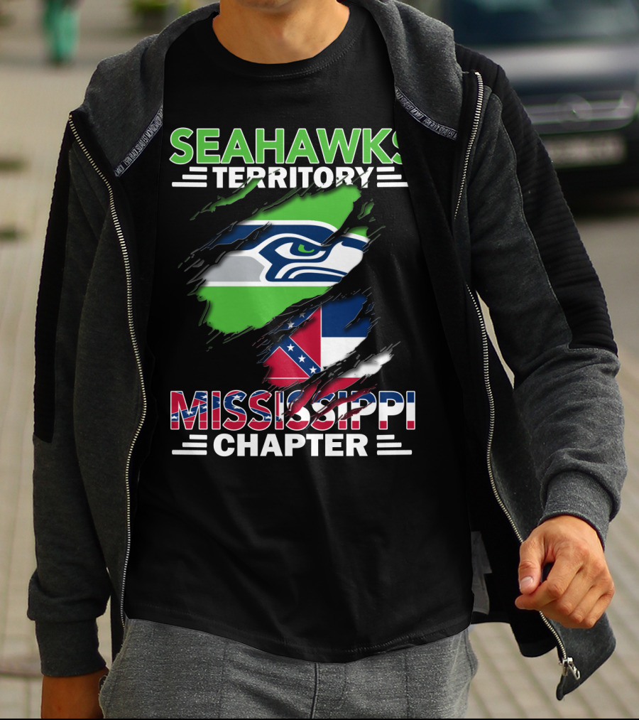 Seahawks Territory Mississippi Chapter Flag T-Shirt
