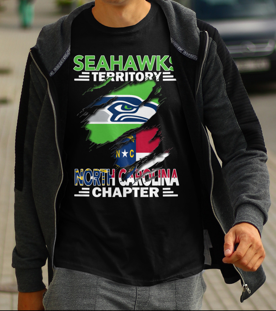 Seahawks Territory North Carolina Chapter Flag T-Shirt