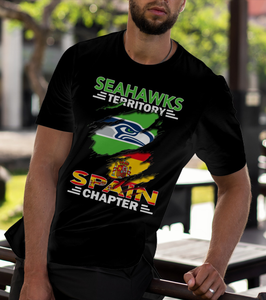 Seahawks Territory Spain Chapter Flag Logo Mix T-Shirt