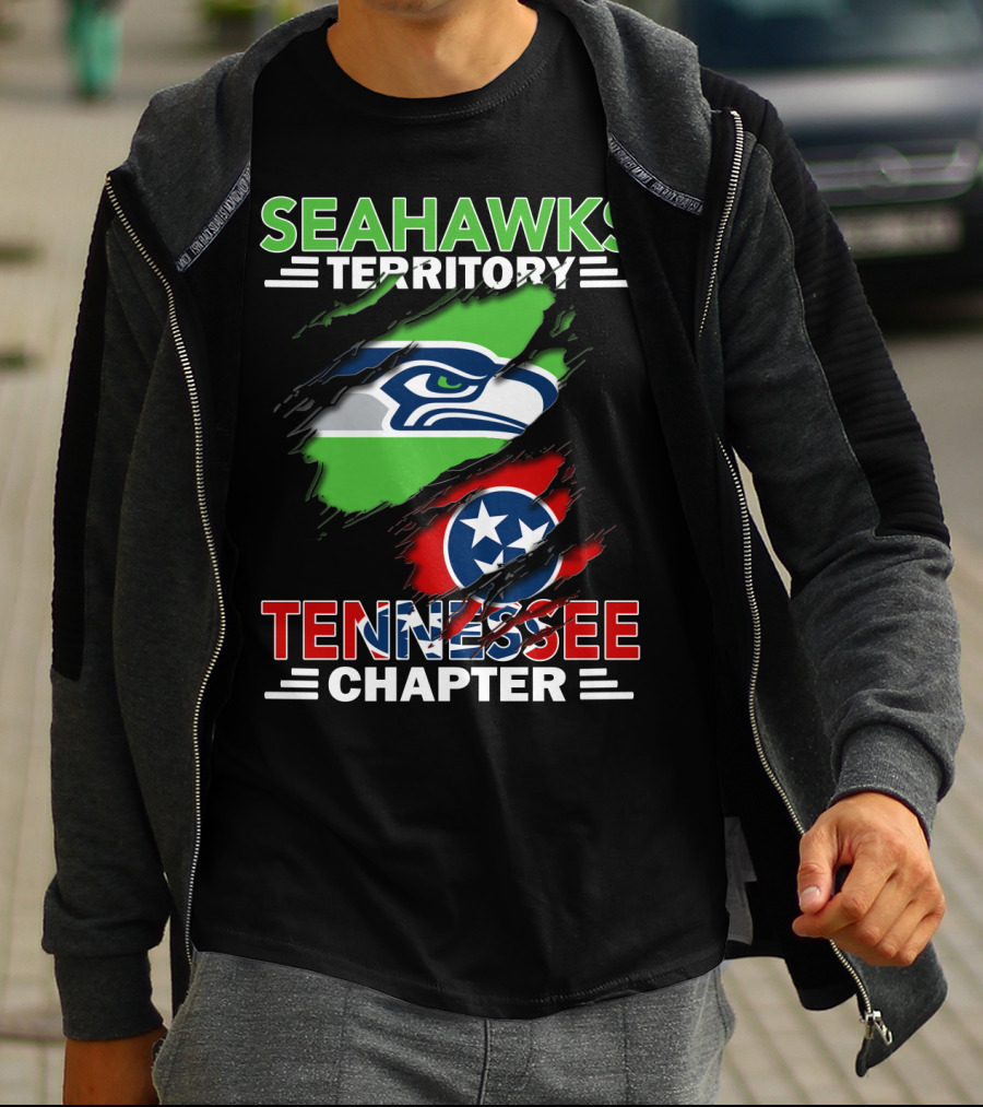 Seahawks Territory Tennessee Chapter Flag Style T-Shirt