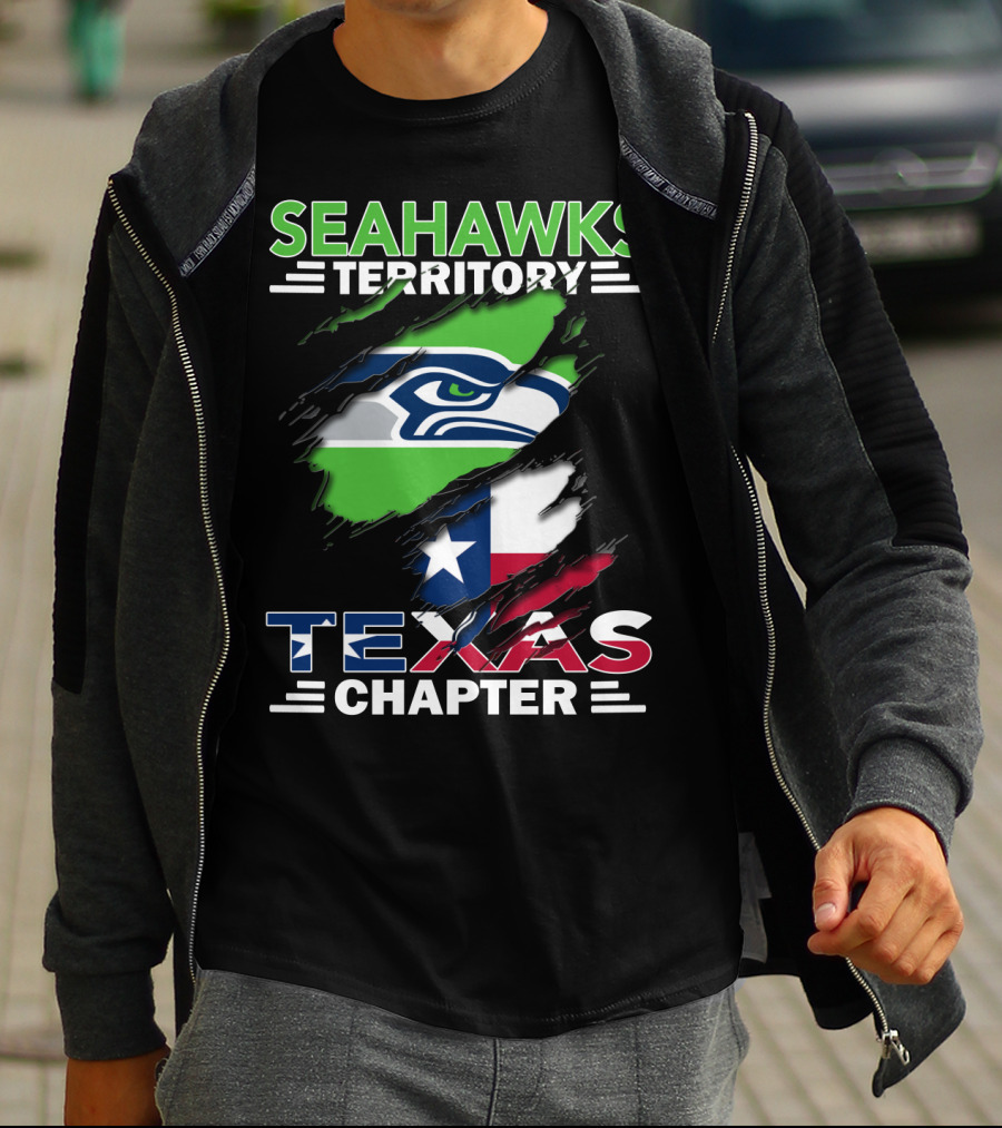 Seahawks Territory Texas Chapter Flag T-Shirt