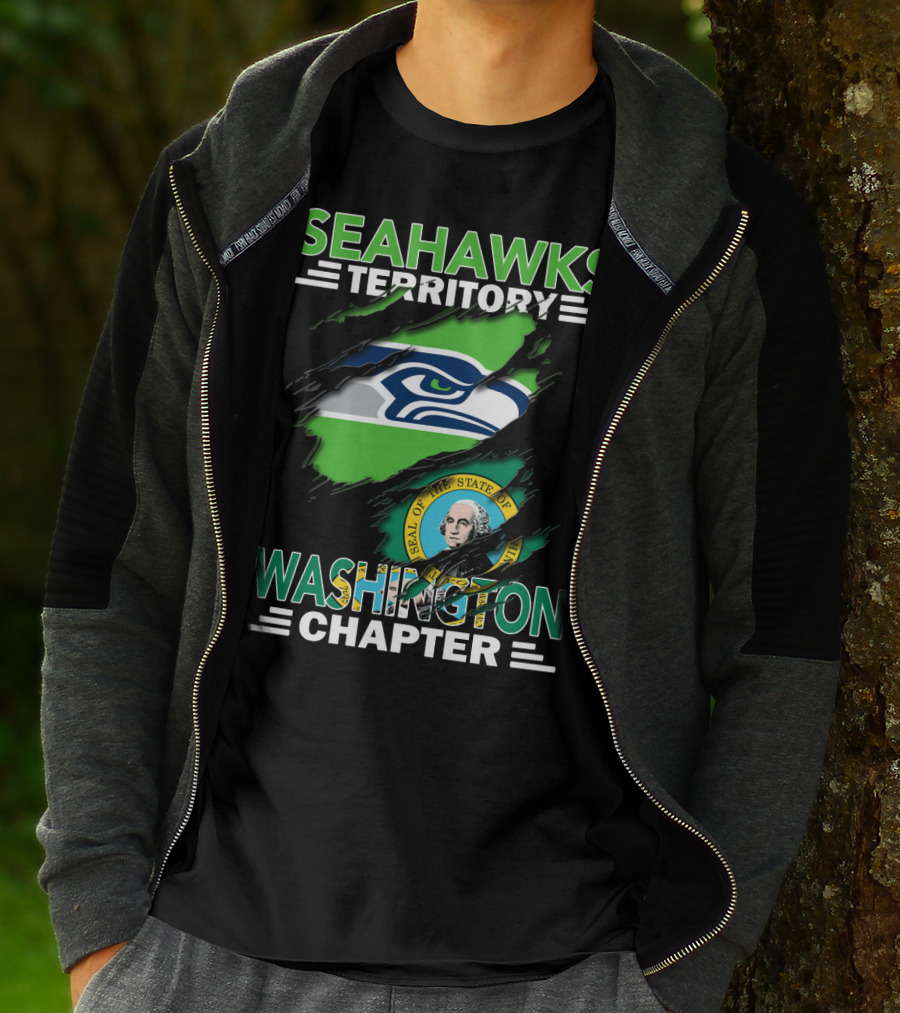 SEAHAWKS TERRITORY WASHINGTON CHAPTER SEAL OF THE STATE OF WASHINGTON T-Shirt