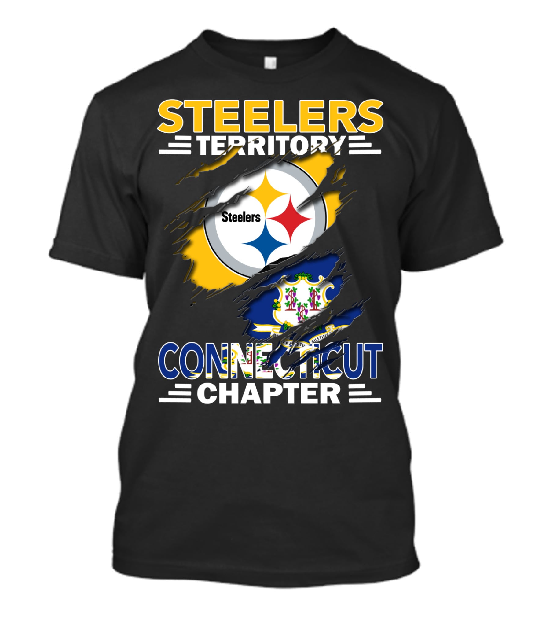 Steelers Territory Connecticut Chapter Flag Logo T-Shirt