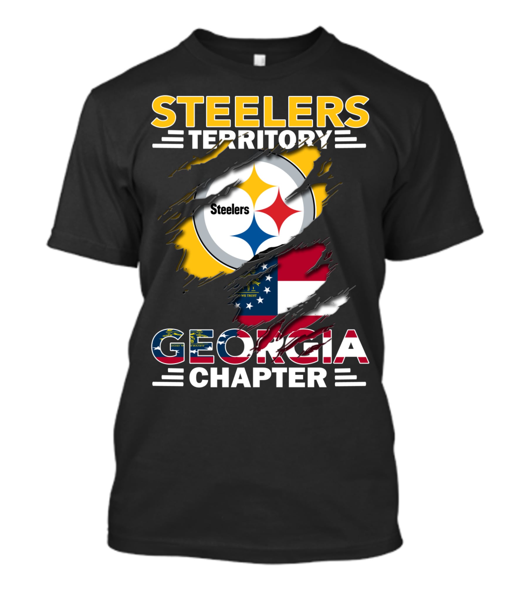 Steelers Territory Georgia Chapter Flag T-Shirt