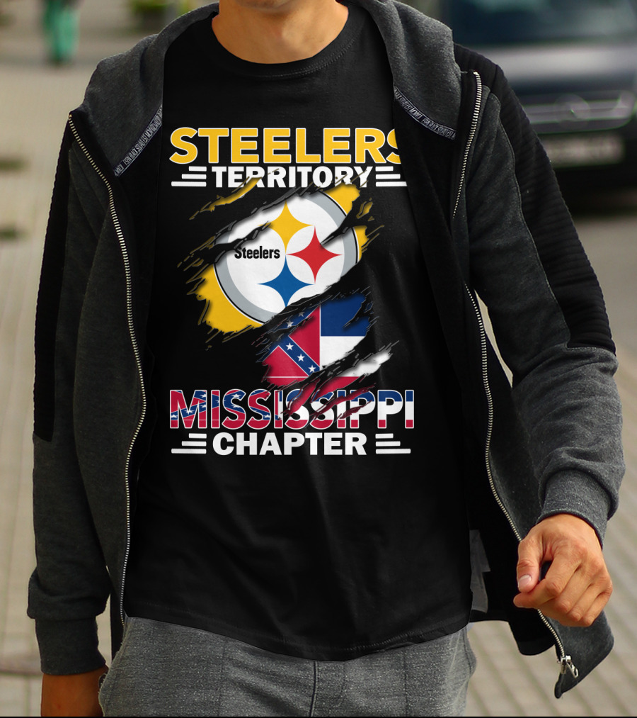 Steelers Territory Mississippi Chapter Logo Fandom T-Shirt